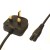 Figure of 8 to UK mains power cable BLACK 1.8m