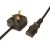 IEC to UK mains power cable BLACK 1.8m
