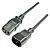IEC mains power cable (monitor link lead) BLACK 1.0m