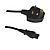C5 cloverleaf to UK mains power cable BLACK 2.0m