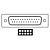 Reverse Wired Serial Interface - DB25 Male without Backplate