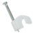 5.0mm round cable clip WHITE - Retail box of 100